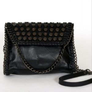 lily & Layla gunmetal Chain and Stud crossbody